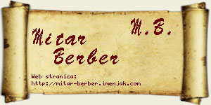 Mitar Berber vizit kartica